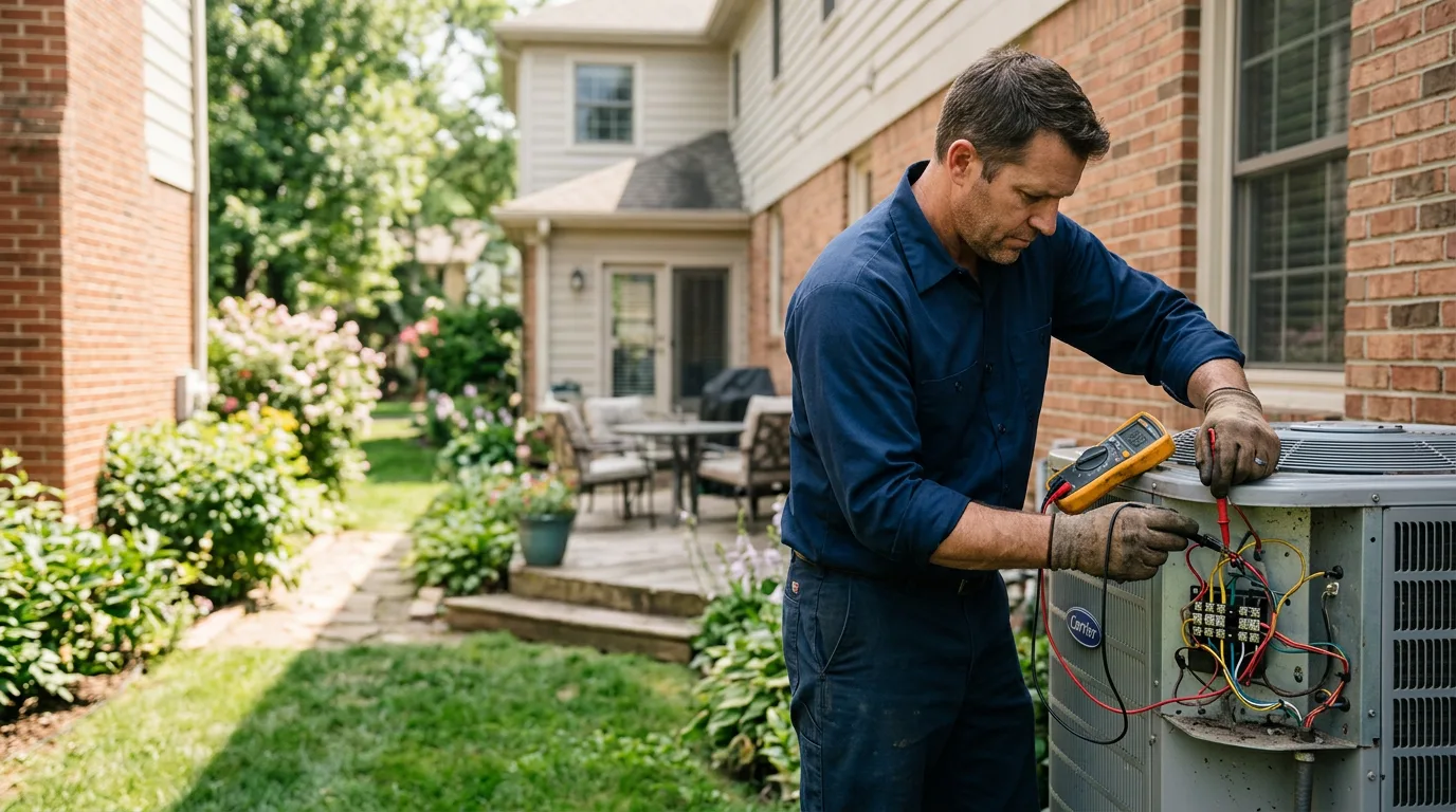HVAC technician working near Garrett, WY
